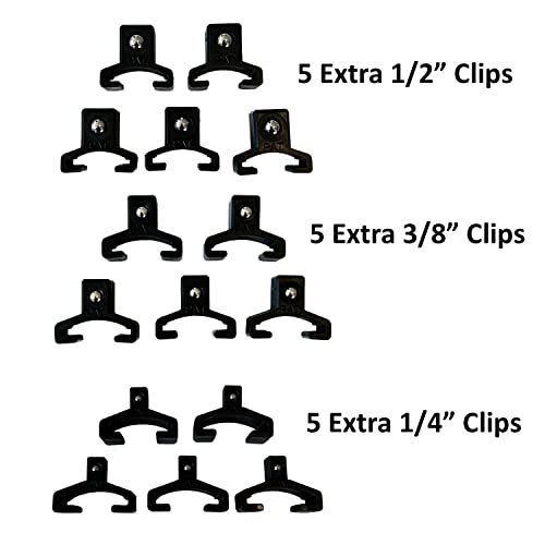 Keyfit Tools Aircraft Grade Aluminum Socket Holder Organizer 6 Piece Set Includes 1/4 3/8 1/2 Drive Rails & Socket Extension Adapter Swivel Rails