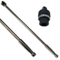 Keyfit Tools Breaker Bar. GUARANTEED FOR LIFE 1/2 Drive 24 Long & 1/2 Inch Drive Ratchet Adapter (2pc Set) Premium Chrome Vanadium Heat Treated