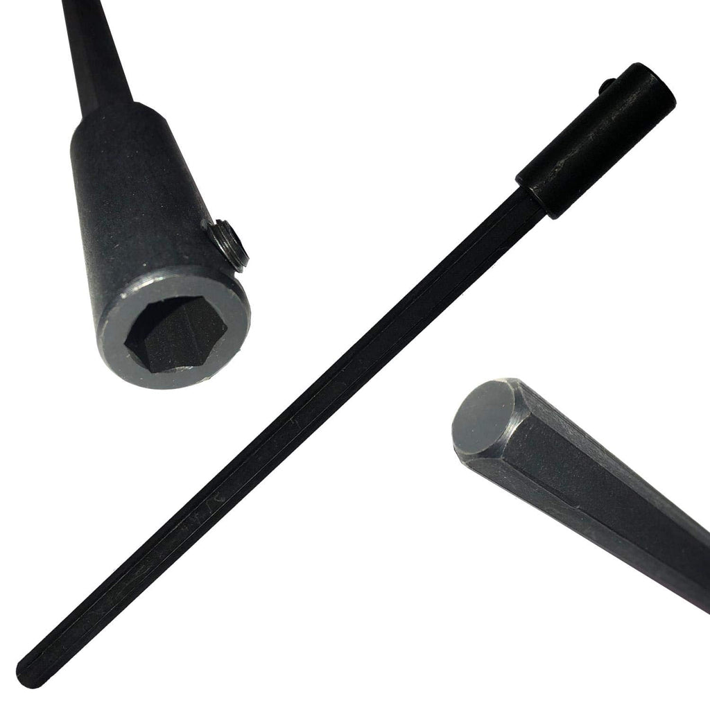 Hex Extension 7/16 Inch X 7/16 Inch X 12 Long For 1/2 Drills 7/16 Male Hex End X 7/16 Female Hex End With Set Screw 12 Inch Long Double It Up
