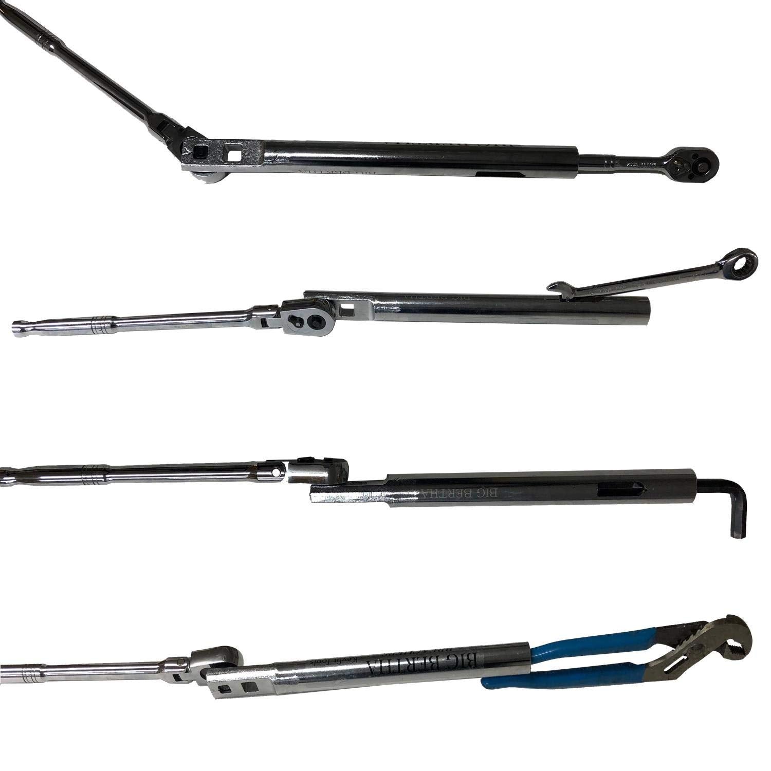 Keyfit Tools Big Bertha BREACHER (1) Small 1/2 I.D. Breaker Bar Wrench Extender Works on Ratchets Pliers Wrenches Up to 4 Feet of Nut Busting Power
