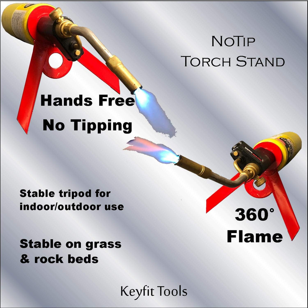 Keyfit Tools Propane Trigger Start Torch Stand (1) NoTip Torch Stand Fits between All Standard Size Trigger Start Lighters Trigger Start Torch Head