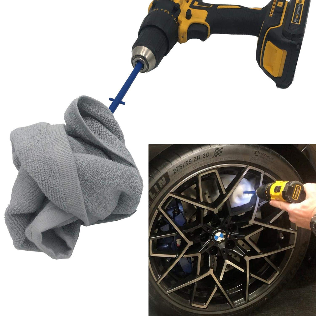 Keyfit Tools ShapeShifter 2.0 (2 Pack) Ultra Soft Micro Fiber Professional Power Drill Wheel & Rim Cleaner Detailer & Polisher Wheels of All Shapes