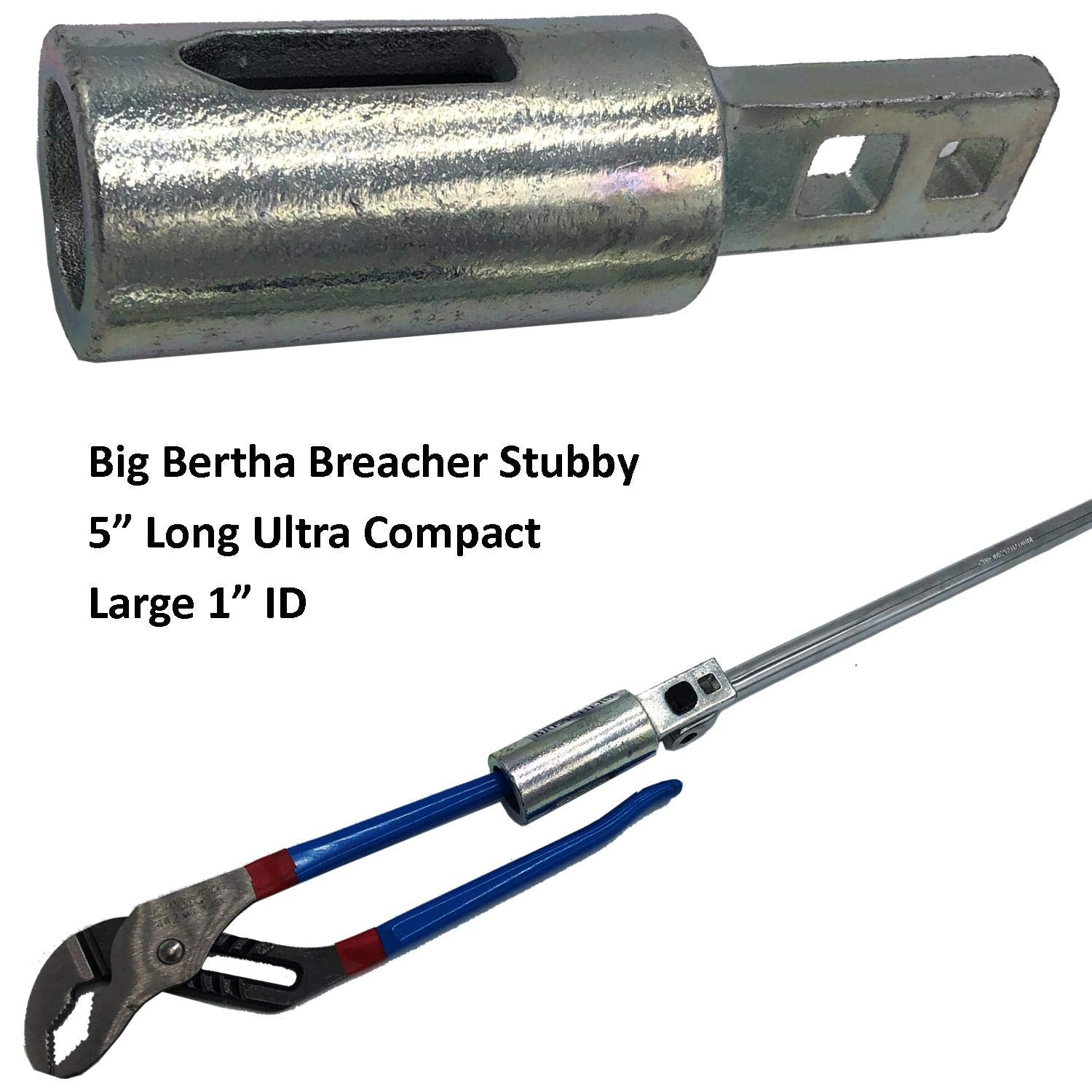 Keyfit Tools Big Bertha BREACHER STUBBY Large 1 I.D. Breaker Bar Wrench Extender Works on Ratchets Pliers Wrenches Up to 4 Feet of Nut Busting Power No More Makeshift Cheater Bars/Pipes