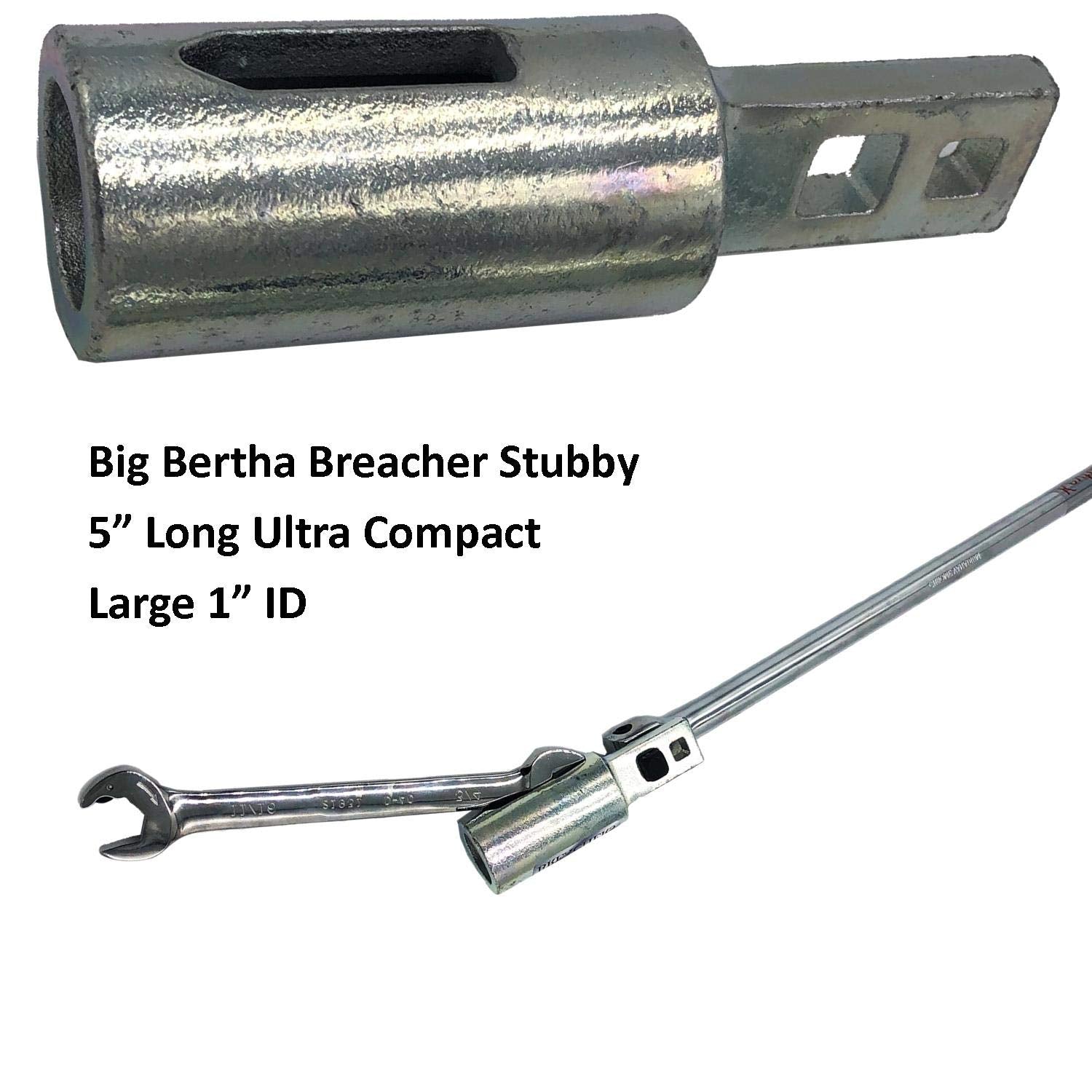 Keyfit Tools Big Bertha BREACHER STUBBY Large 1 I.D. Breaker Bar Wrench Extender Works on Ratchets Pliers Wrenches Up to 4 Feet of Nut Busting Power No More Makeshift Cheater Bars/Pipes
