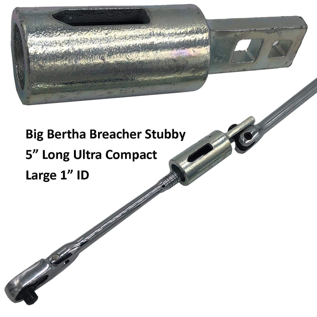 Keyfit Tools Big Bertha BREACHER STUBBY Large 1 I.D. Breaker Bar Wrench Extender Works on Ratchets Pliers Wrenches Up to 4 Feet of Nut Busting Power No More Makeshift Cheater Bars/Pipes