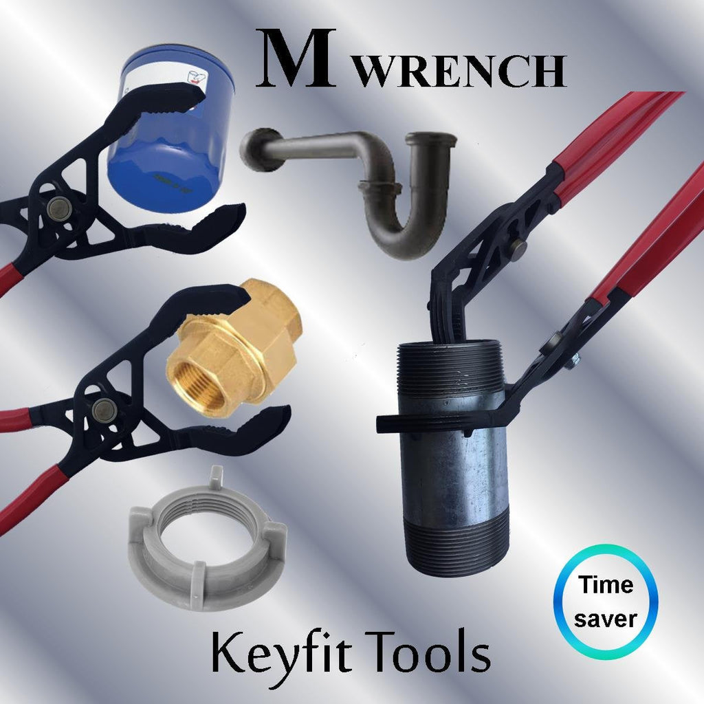 M Wrench Fixed Angled Jaw For Places Standard Slip Joint Pliers Wont Reach or Fit Great for Plumbing Jobs