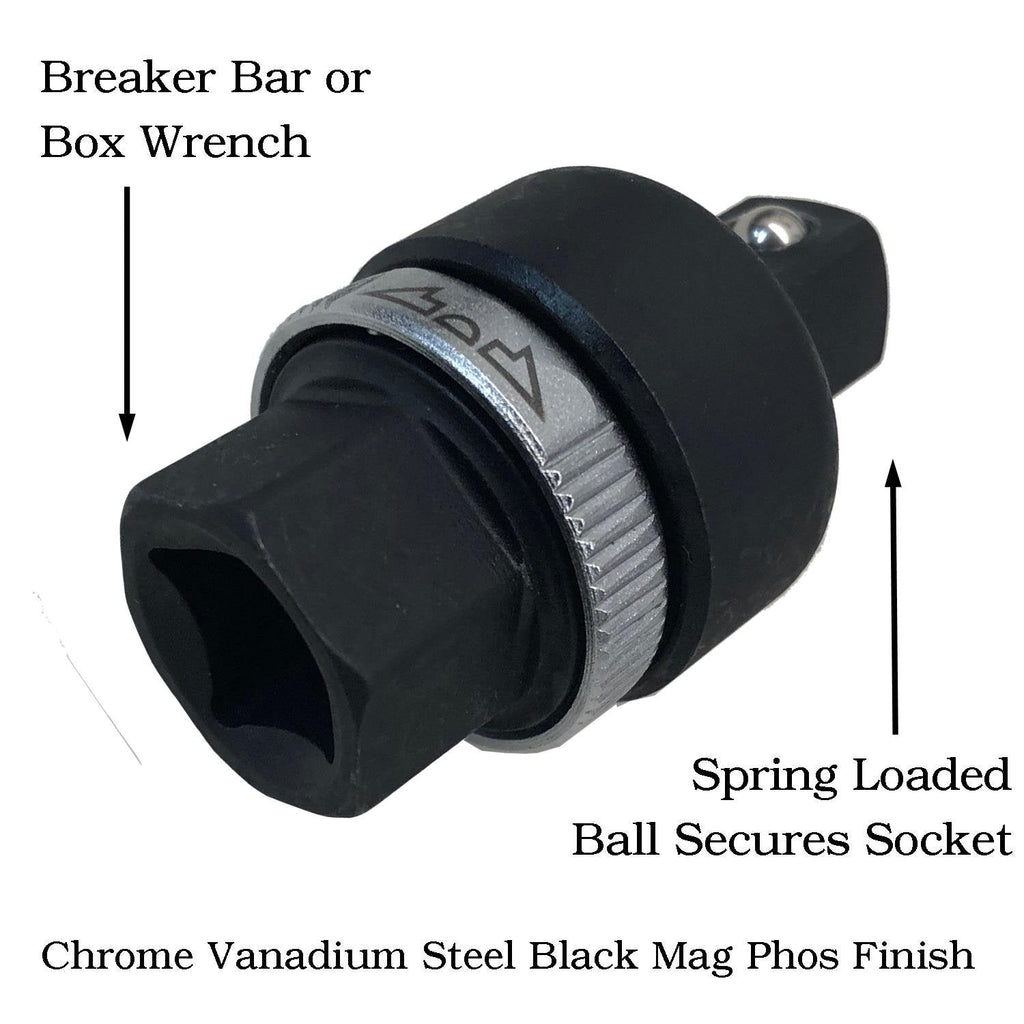 Keyfit Tools Breaker Bar. GUARANTEED FOR LIFE 1/2 Drive 24 Long & 1/2 Inch Drive Ratchet Adapter (2pc Set) Premium Chrome Vanadium Heat Treated
