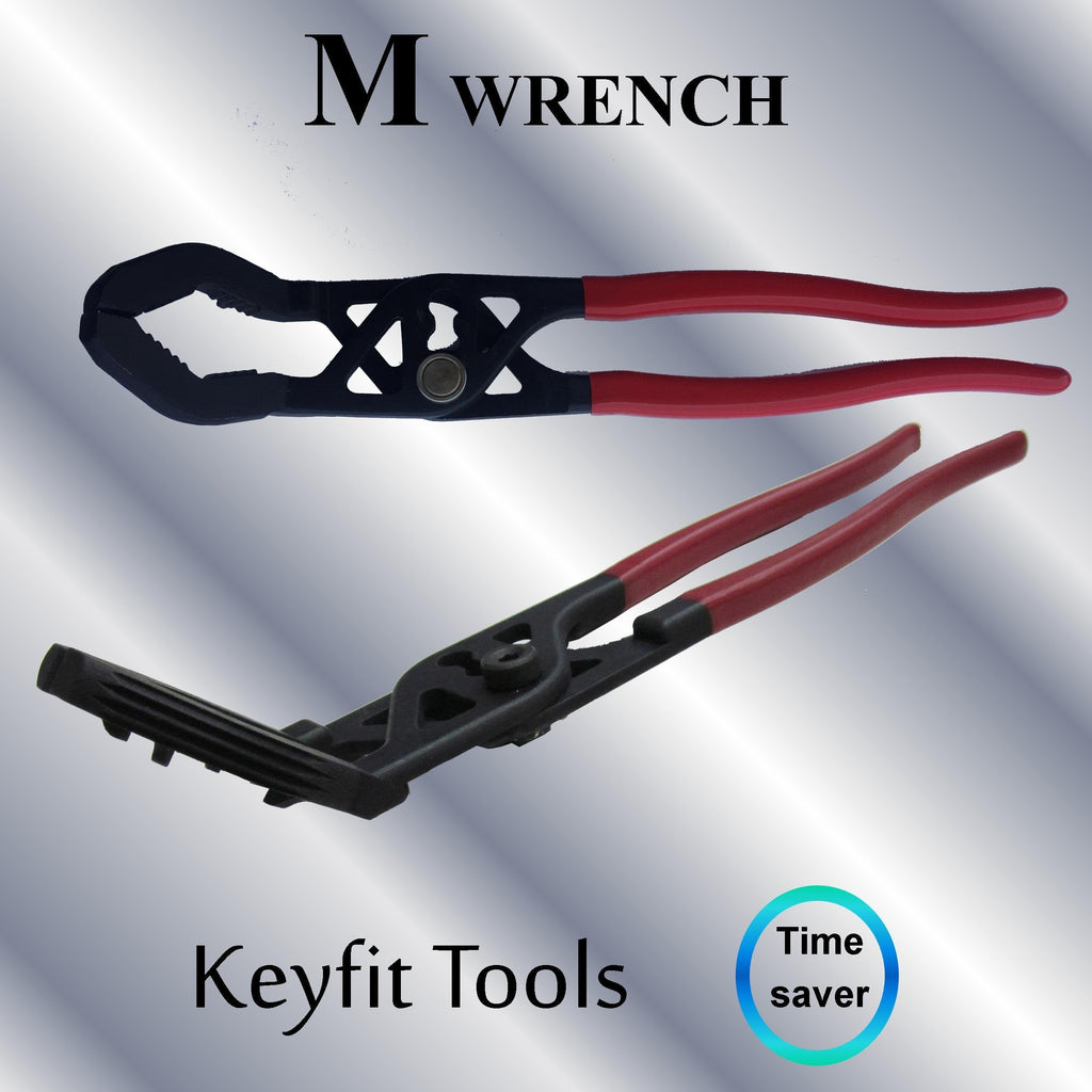 M Wrench Fixed Angled Jaw For Places Standard Slip Joint Pliers Wont Reach or Fit Great for Plumbing Jobs