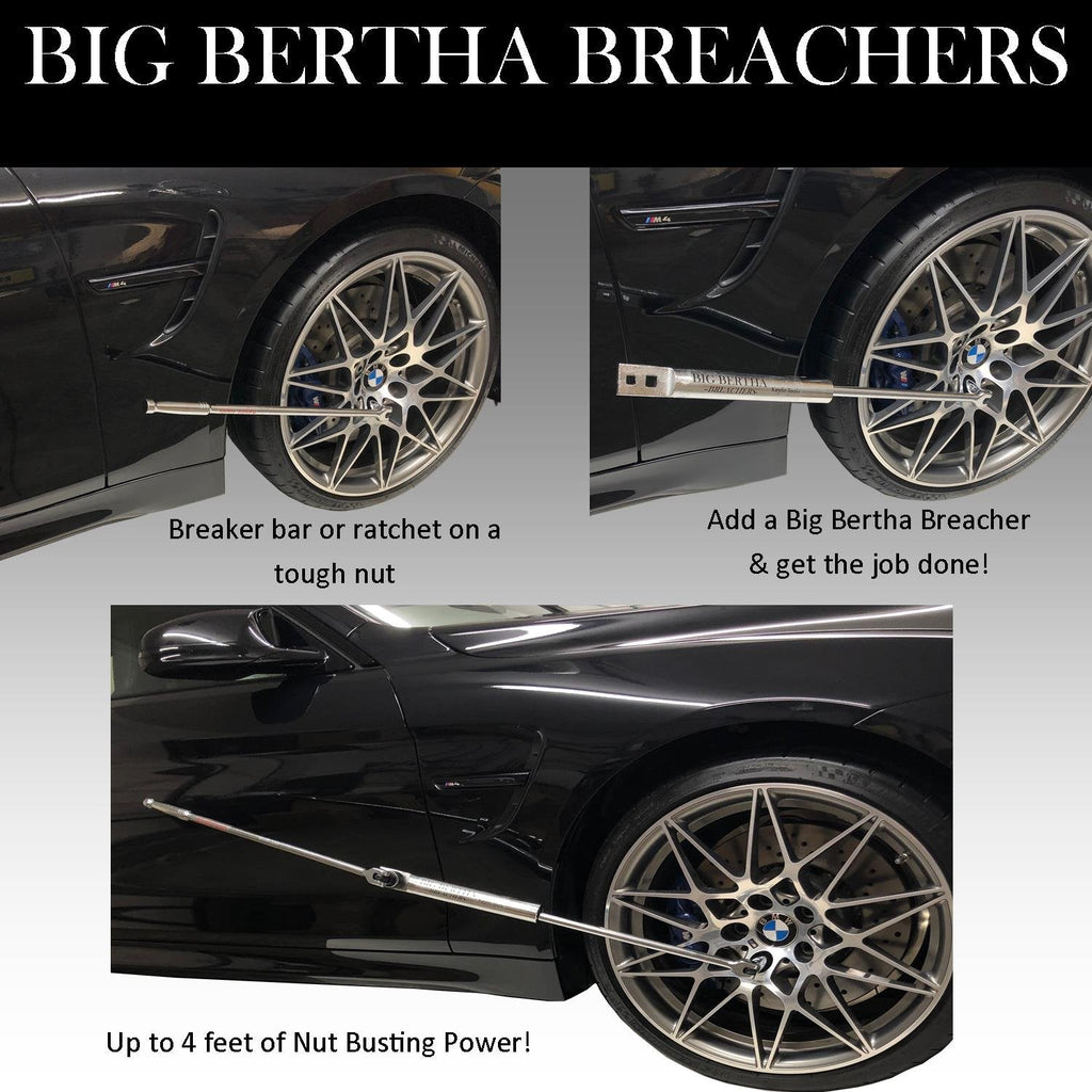 Keyfit Tools Big Bertha BREACHER Super Leverage Breaker Bar 1/2 I.D. & 1 I.D. (2PC Set) Wrench Extender/Extension for Ratchets Pliers Wrenches