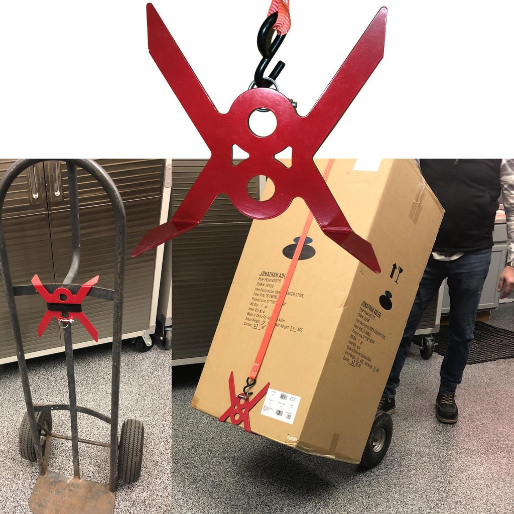 Keyfit Tools Kicker Jack Hand Truck Two Wheeler Dolly No Tip Bracket Secures The Front End of Over Sized Boxes That Tip Off The 2 Wheeled Dolly Hand